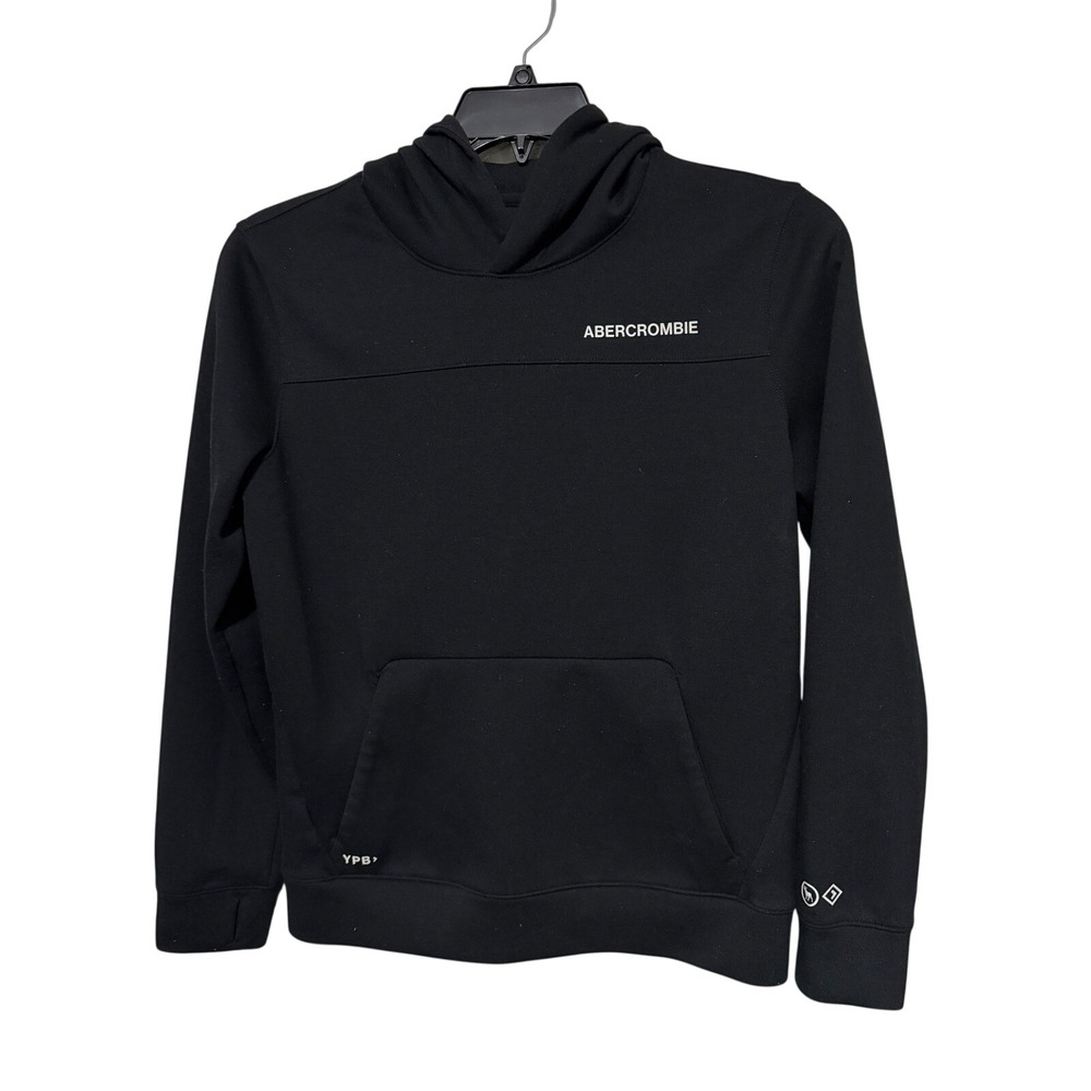 Abercrombie Kids YPB Performance Hoodie Black 4Way Stretch Activewear Size 13/14